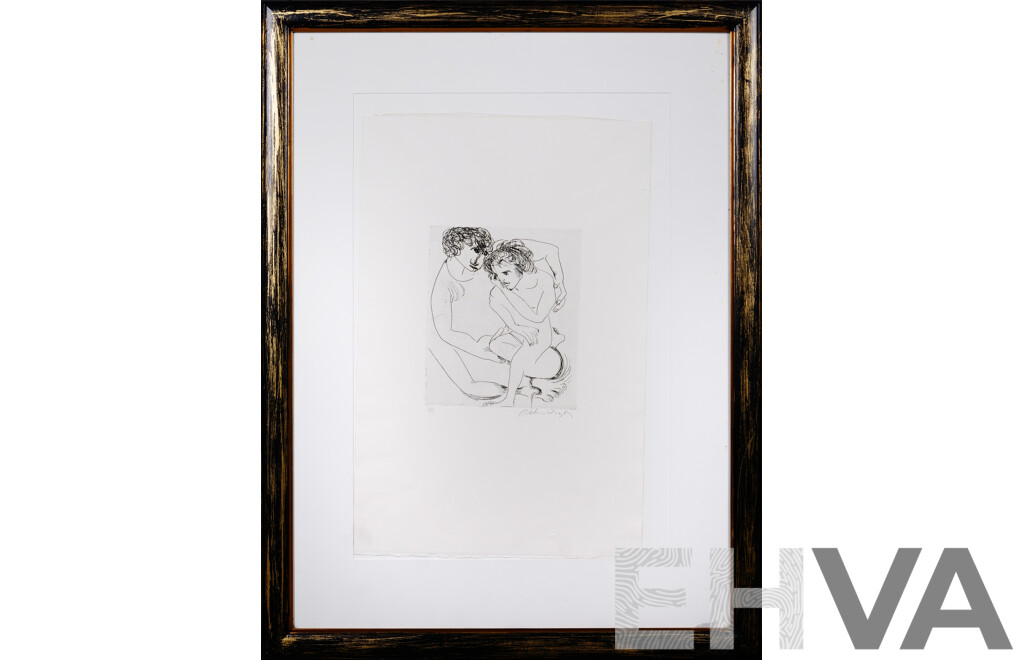 Arthur Boyd (1920-1999), Potter & Muse 1993, Zinc Plate Etching