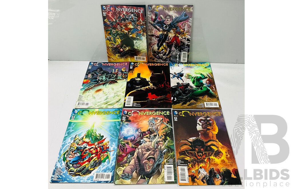 Collection of Eight DC Convergence Comics - Some in Plastic Sleeves
