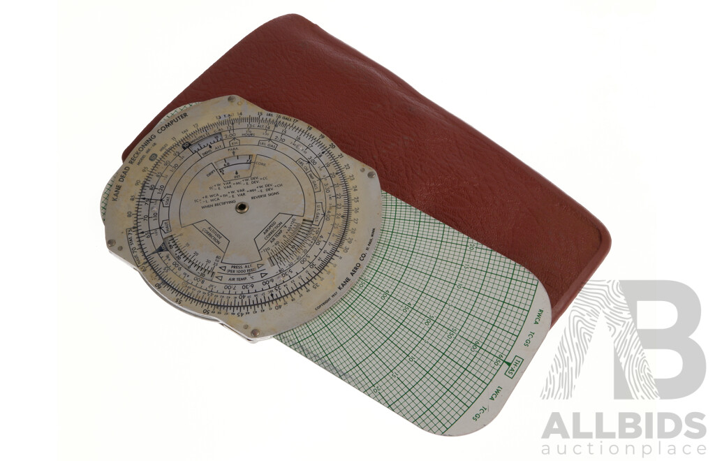 Vintage Hand Held Computer Calculator Used for Flying in Case