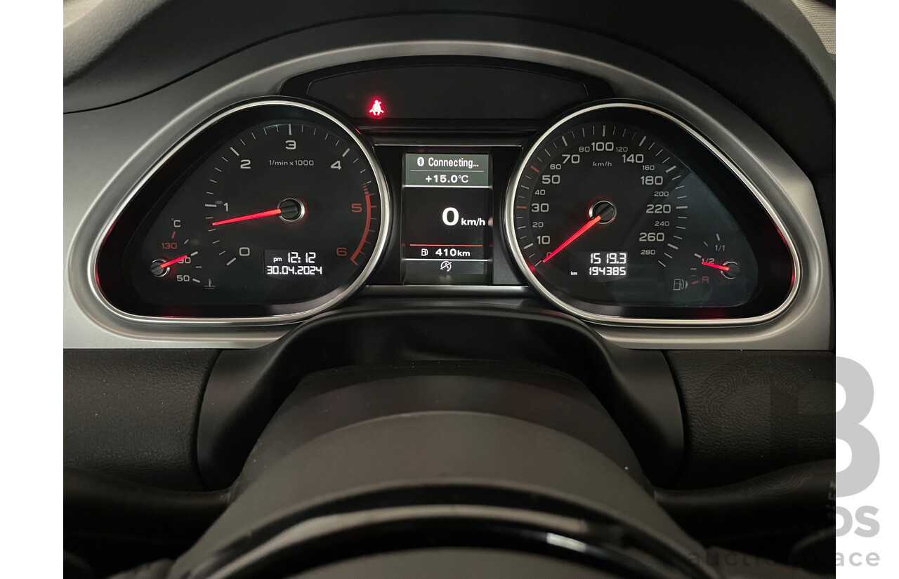 04/2012 Audi Q7 3.0 TDI QUATTRO AWD MY12 4D Wagon Black 3.0L