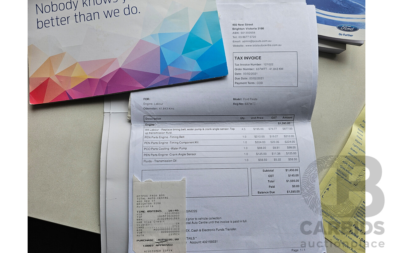 7/2013 Ford Fiesta ST WZ 3d Hatchback Orange 1.6L