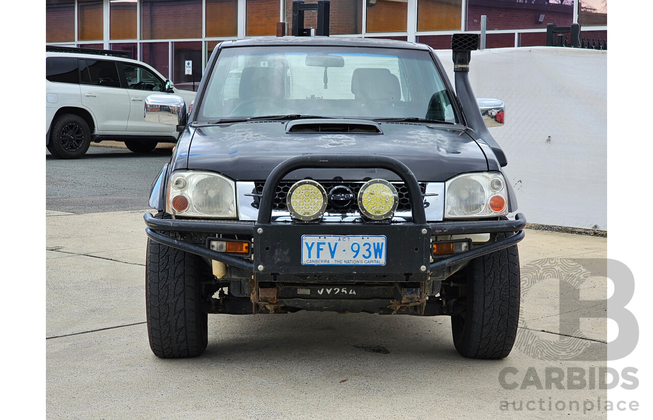 7/2009 Nissan Navara ST-R (4x4) D22 MY08 Dual Cab P/Up Black 2.5L