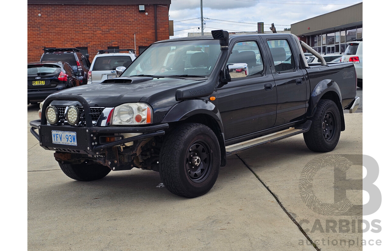 7/2009 Nissan Navara ST-R (4x4) D22 MY08 Dual Cab P/Up Black 2.5L