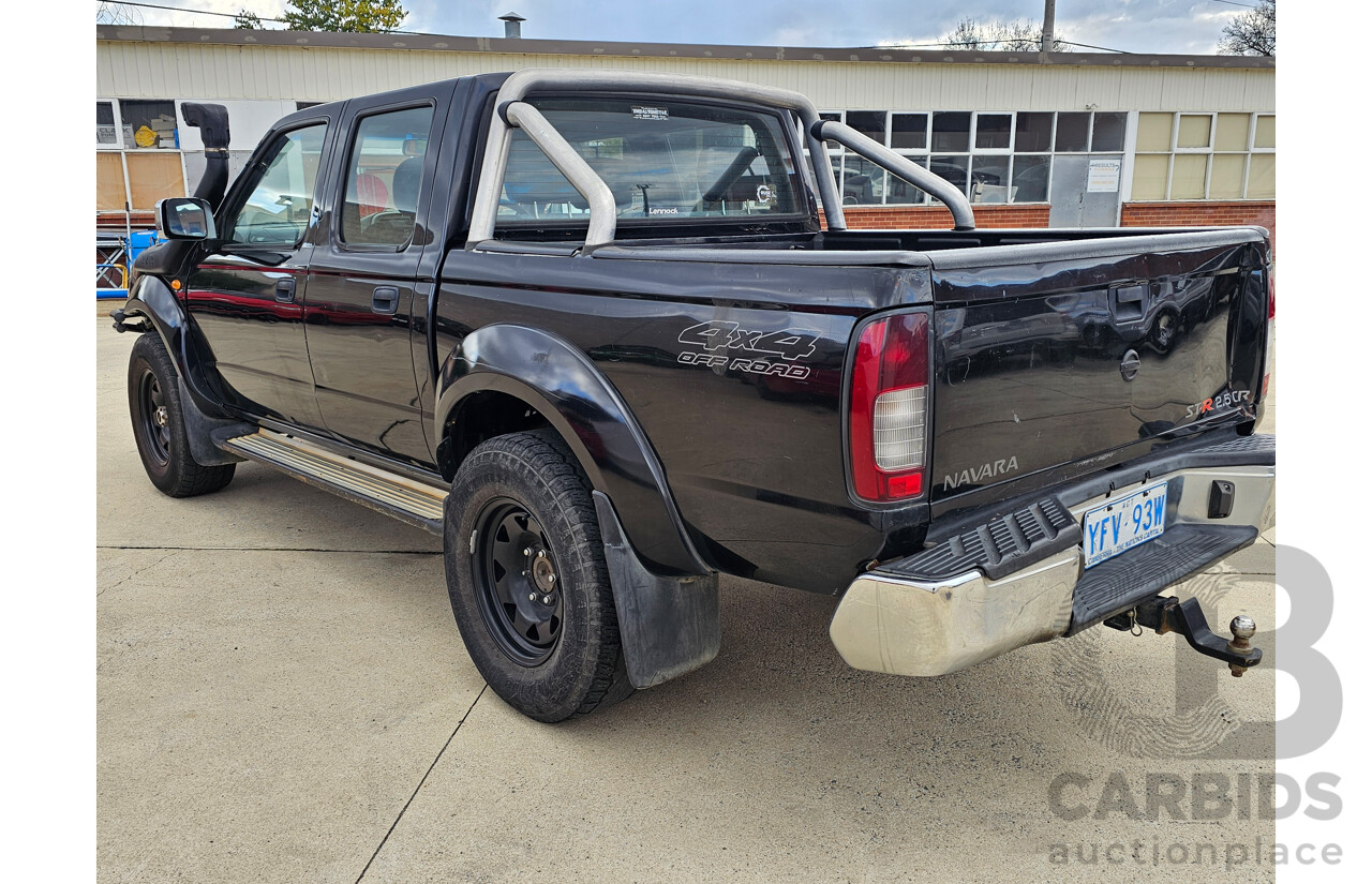 7/2009 Nissan Navara ST-R (4x4) D22 MY08 Dual Cab P/Up Black 2.5L