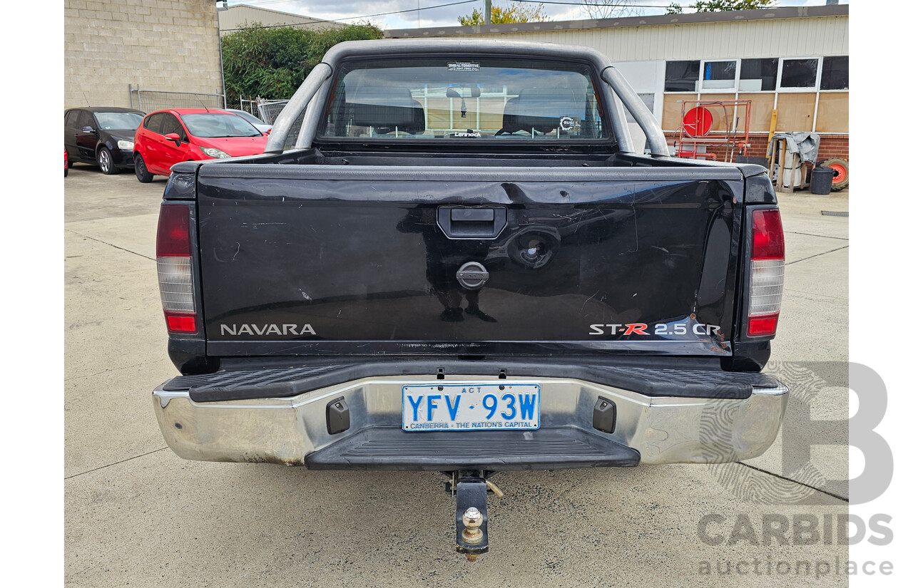 7/2009 Nissan Navara ST-R (4x4) D22 MY08 Dual Cab P/Up Black 2.5L