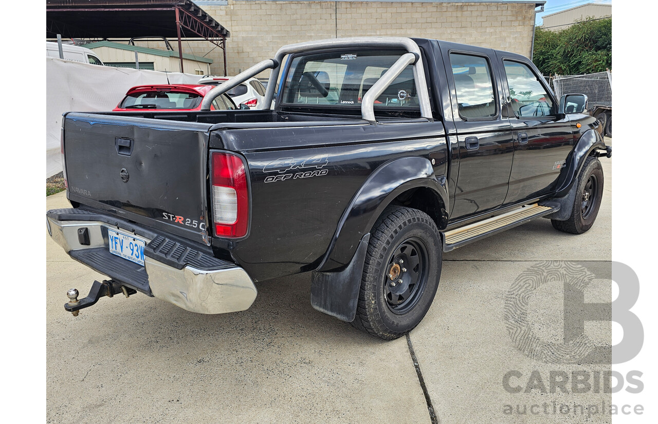 7/2009 Nissan Navara ST-R (4x4) D22 MY08 Dual Cab P/Up Black 2.5L