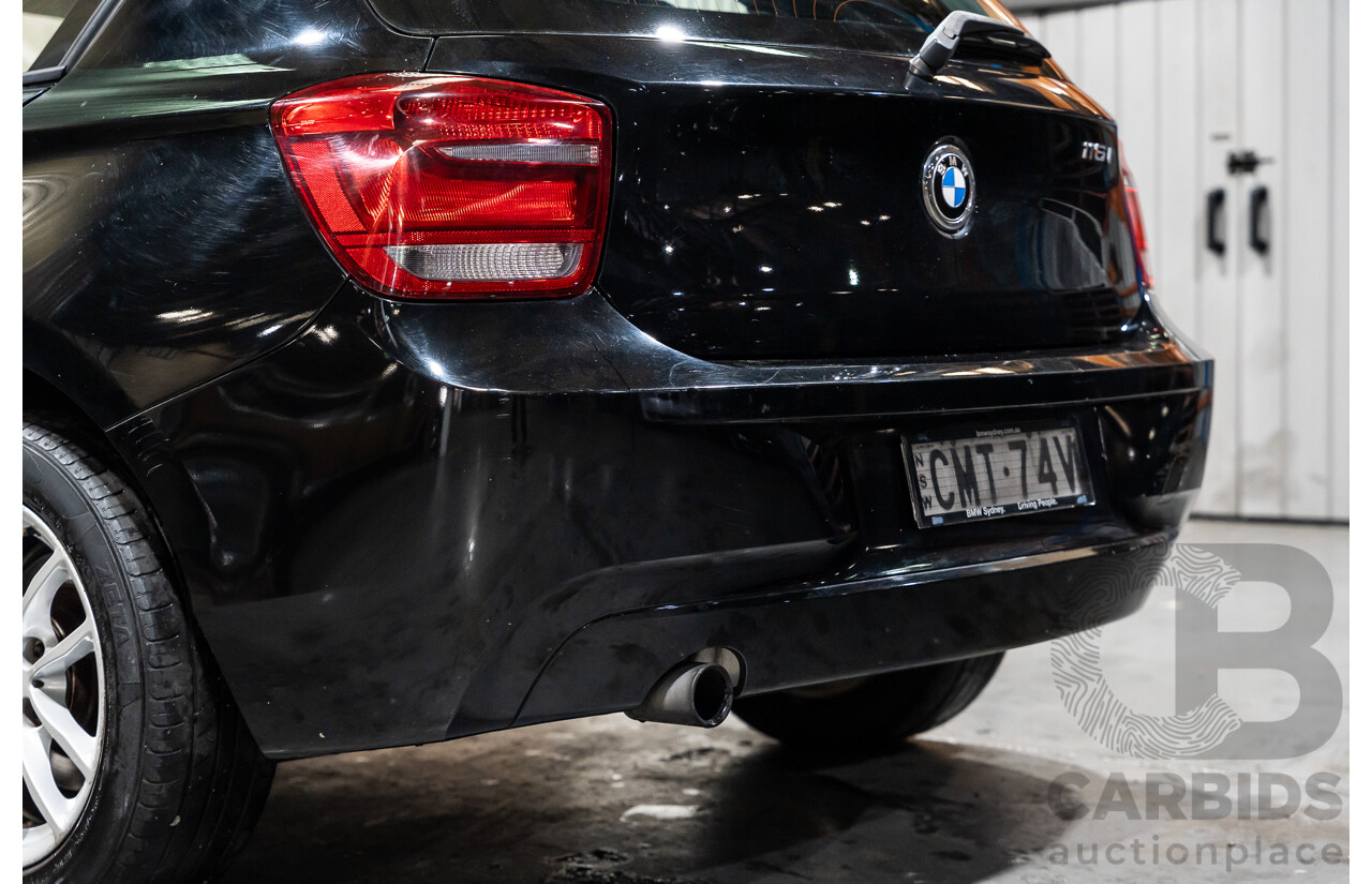 6/2013 BMW 116i F20 5d Hatchback Black Turbo 1.6L