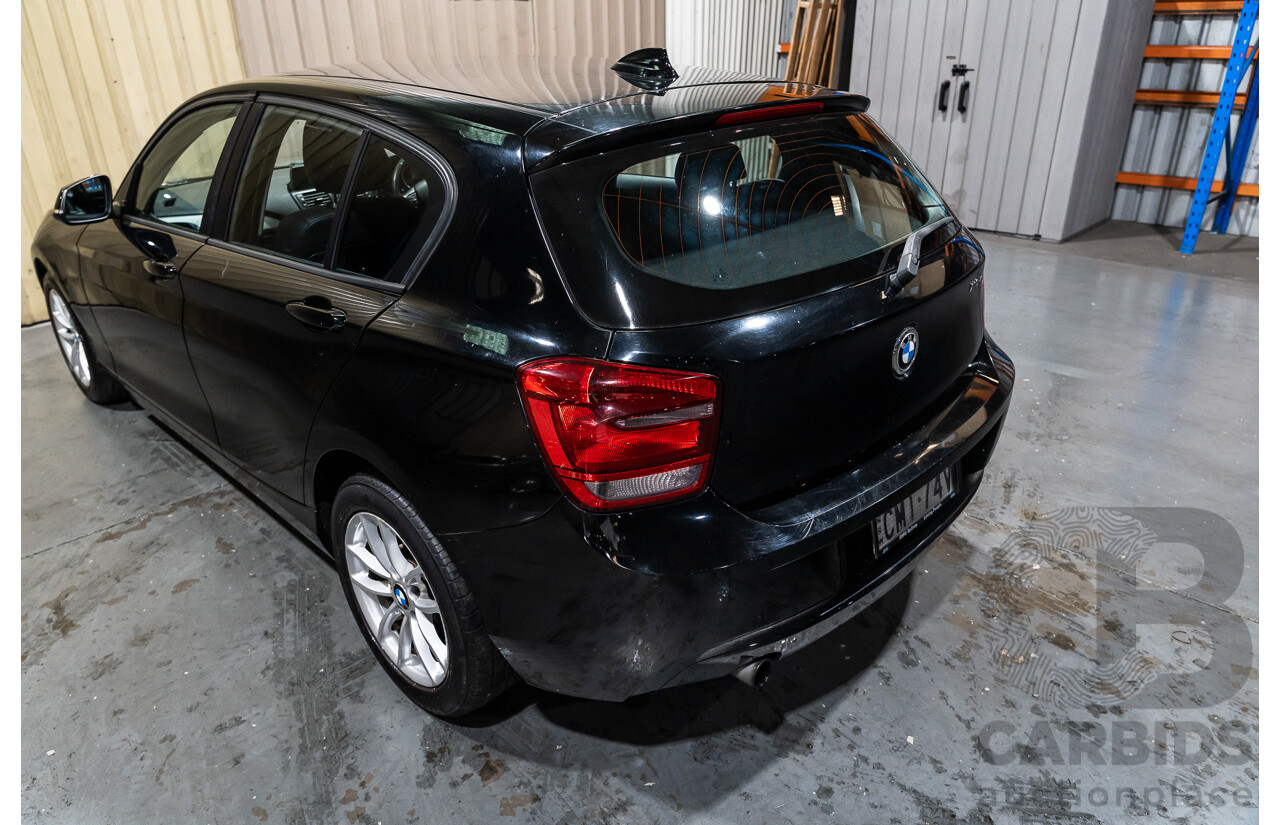 6/2013 BMW 116i F20 5d Hatchback Black Turbo 1.6L