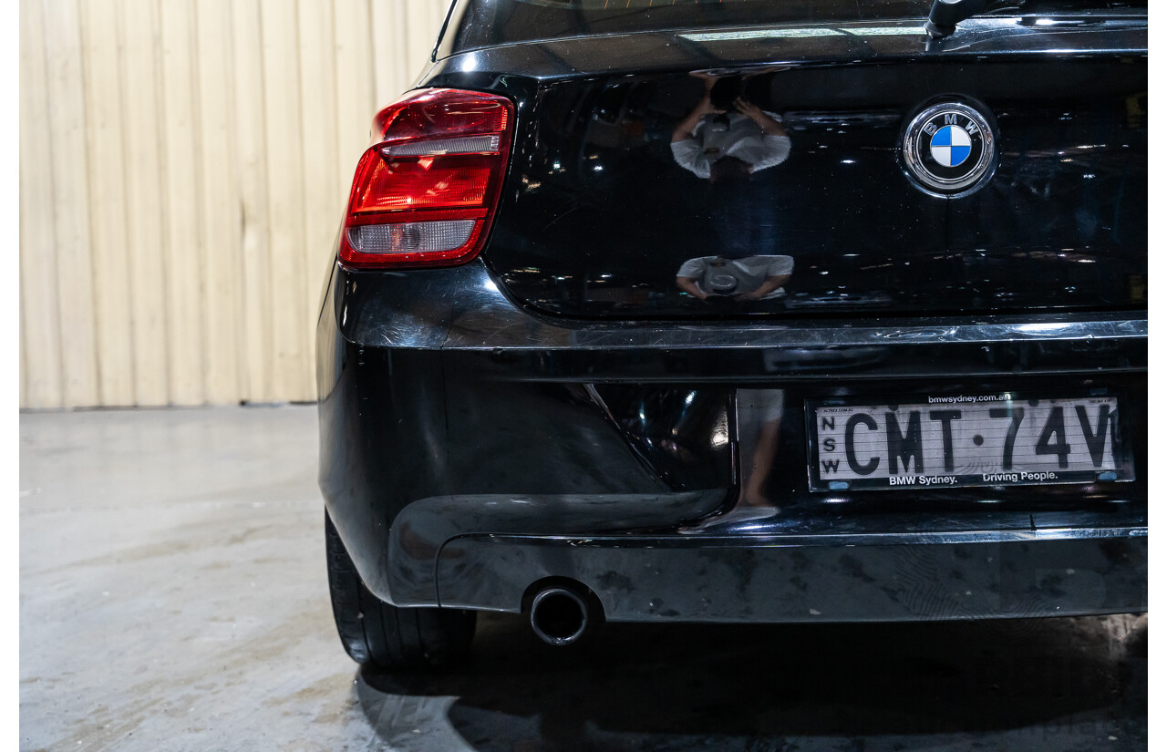 6/2013 BMW 116i F20 5d Hatchback Black Turbo 1.6L