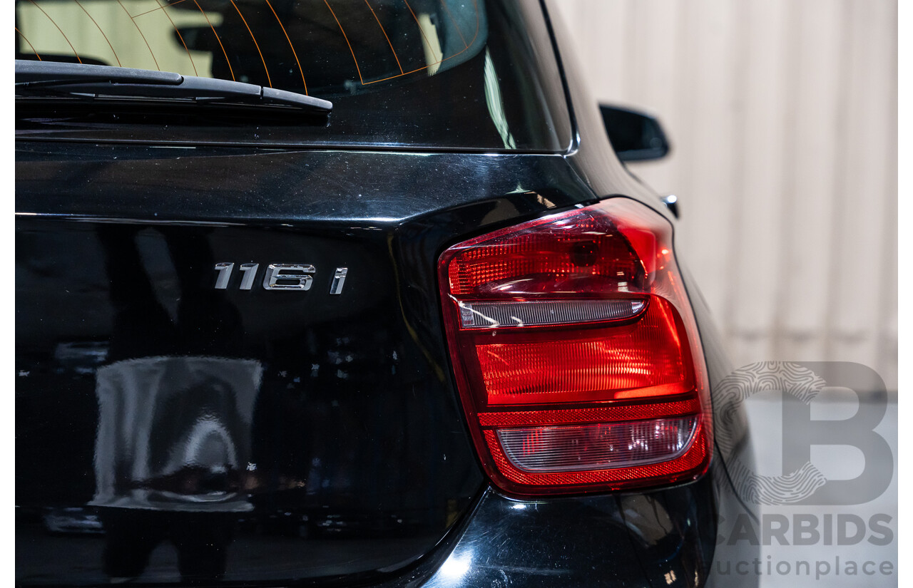 6/2013 BMW 116i F20 5d Hatchback Black Turbo 1.6L