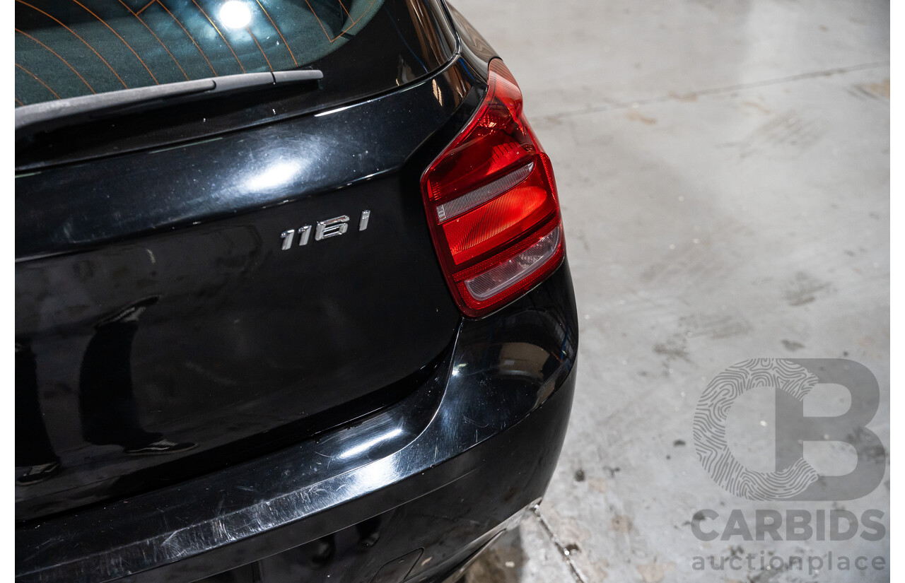 6/2013 BMW 116i F20 5d Hatchback Black Turbo 1.6L