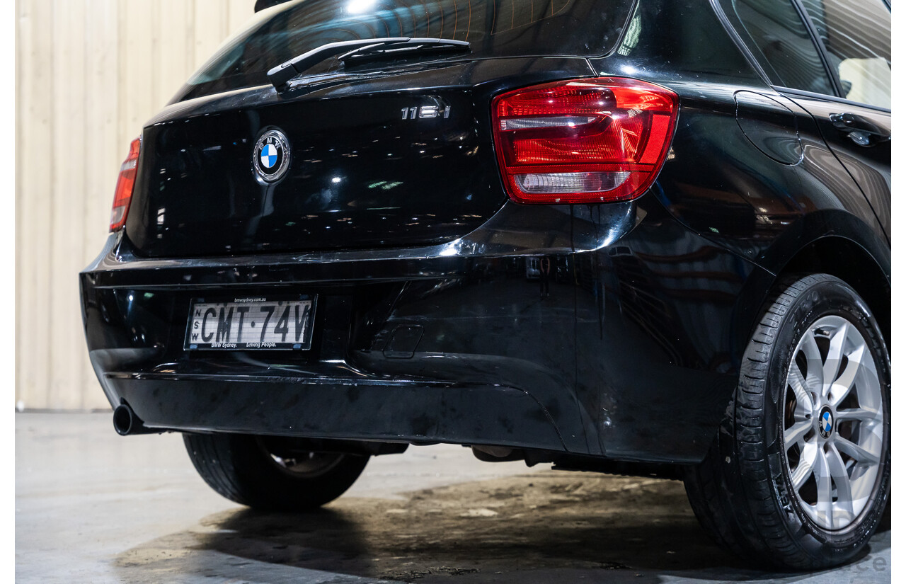 6/2013 BMW 116i F20 5d Hatchback Black Turbo 1.6L