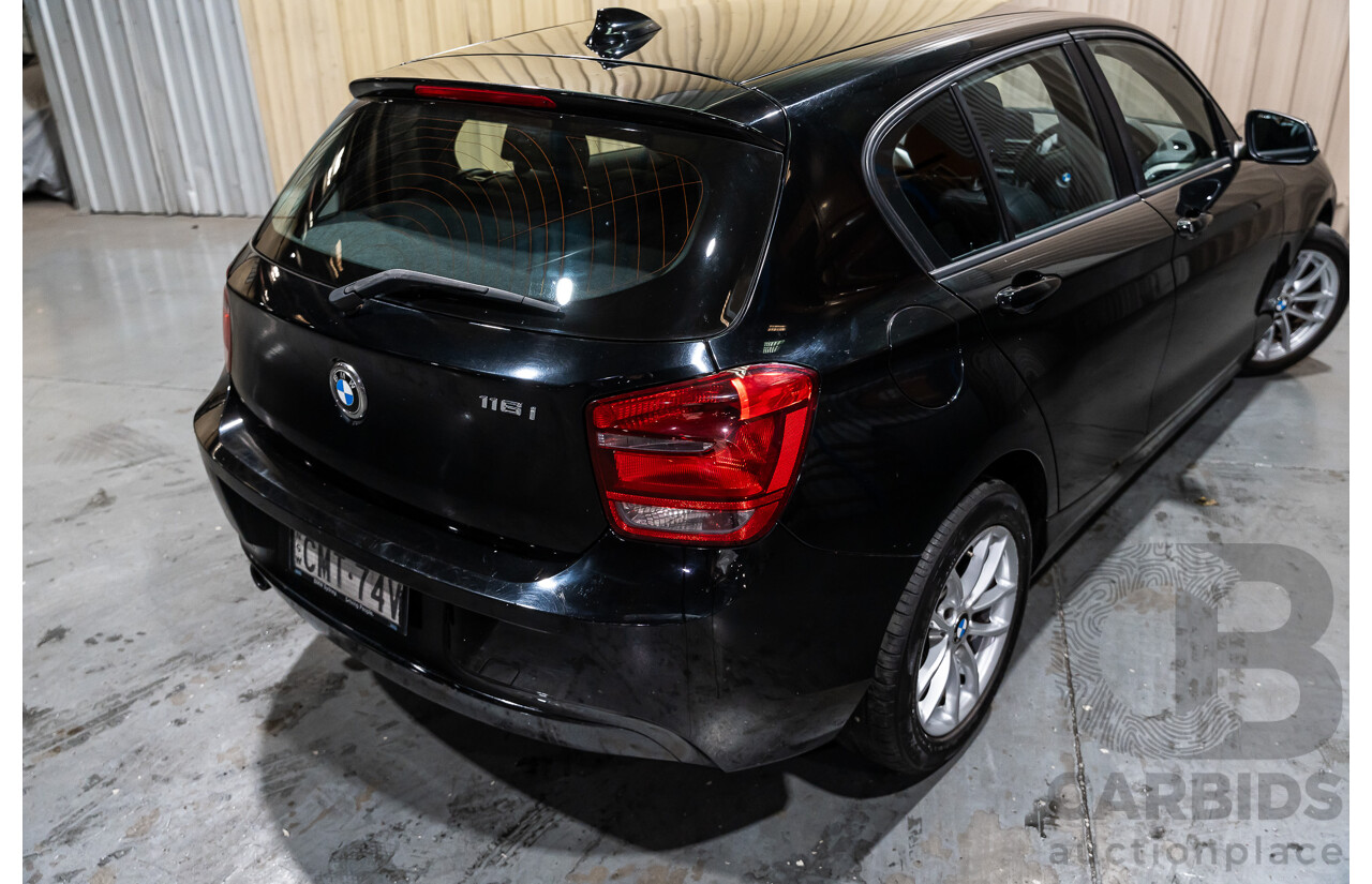 6/2013 BMW 116i F20 5d Hatchback Black Turbo 1.6L