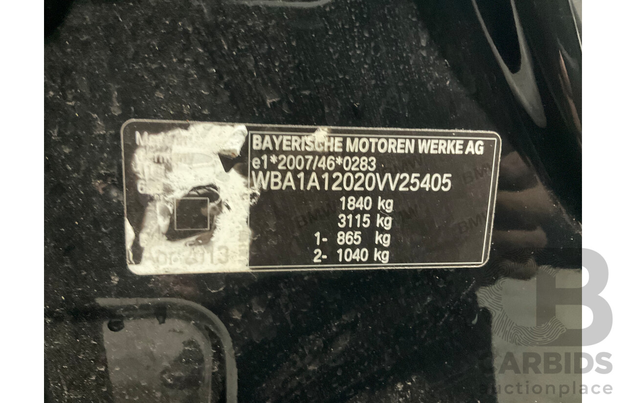 6/2013 BMW 116i F20 5d Hatchback Black Turbo 1.6L