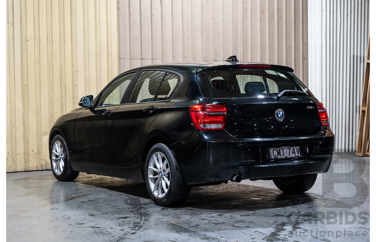 6/2013 BMW 116i F20 5d Hatchback Black Turbo 1.6L