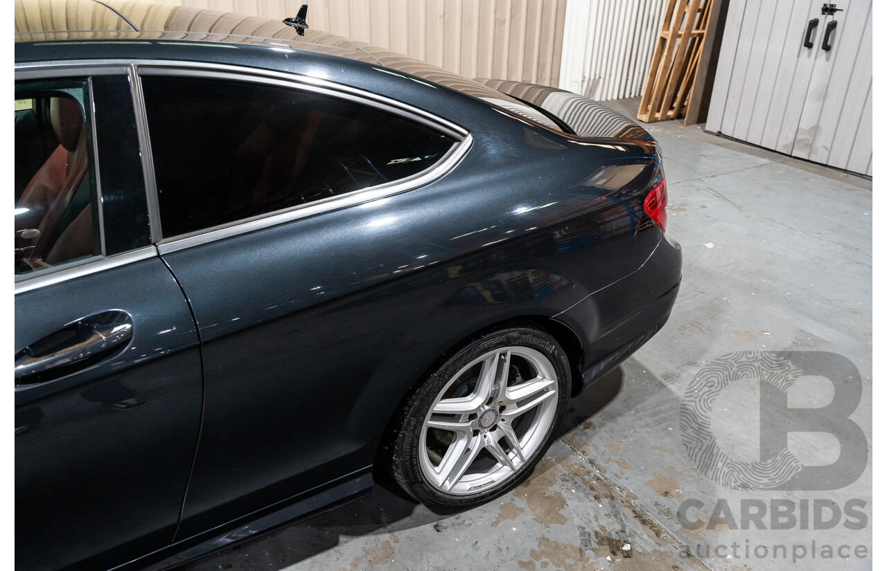 8/2011 Mercedes Benz C250 CDI BE AMG Package W204 MY11 2d Coupe Magnetite Black Metallic Turbo Diesel 2.1L