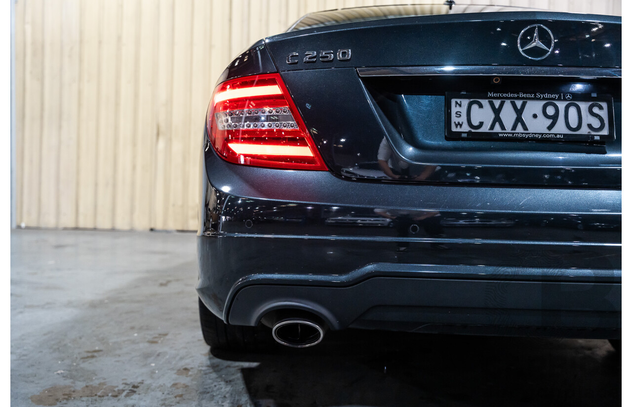 8/2011 Mercedes Benz C250 CDI BE AMG Package W204 MY11 2d Coupe Magnetite Black Metallic Turbo Diesel 2.1L