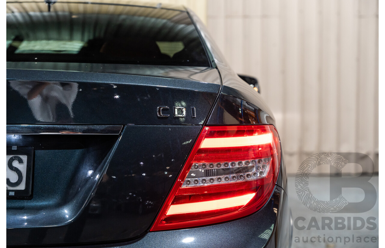 8/2011 Mercedes Benz C250 CDI BE AMG Package W204 MY11 2d Coupe Magnetite Black Metallic Turbo Diesel 2.1L