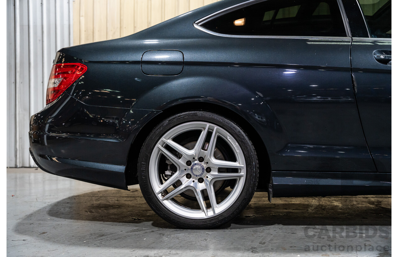 8/2011 Mercedes Benz C250 CDI BE AMG Package W204 MY11 2d Coupe Magnetite Black Metallic Turbo Diesel 2.1L
