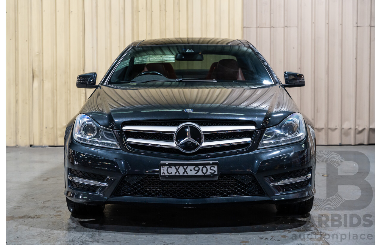8/2011 Mercedes Benz C250 CDI BE AMG Package W204 MY11 2d Coupe Magnetite Black Metallic Turbo Diesel 2.1L