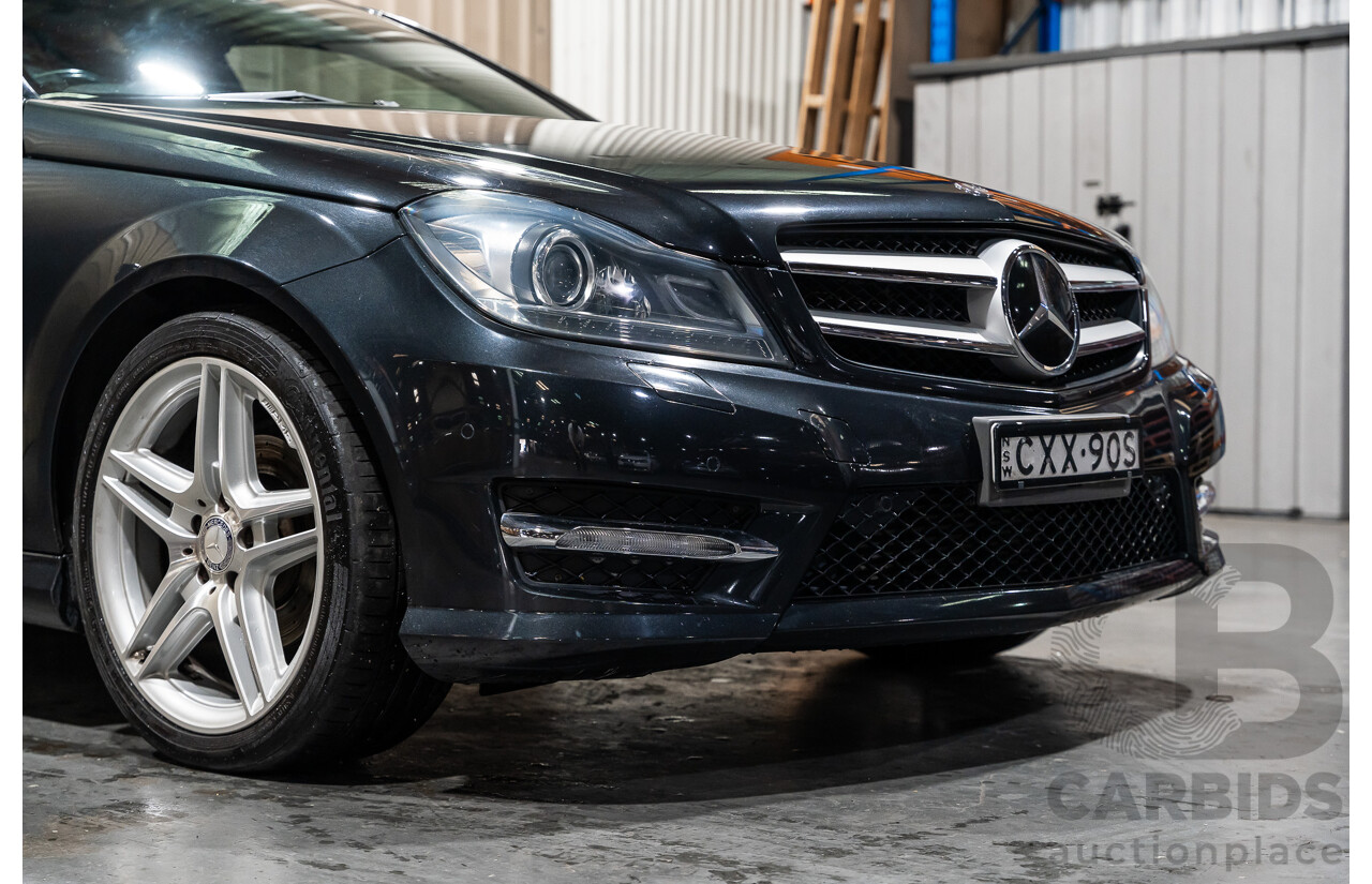 8/2011 Mercedes Benz C250 CDI BE AMG Package W204 MY11 2d Coupe Magnetite Black Metallic Turbo Diesel 2.1L