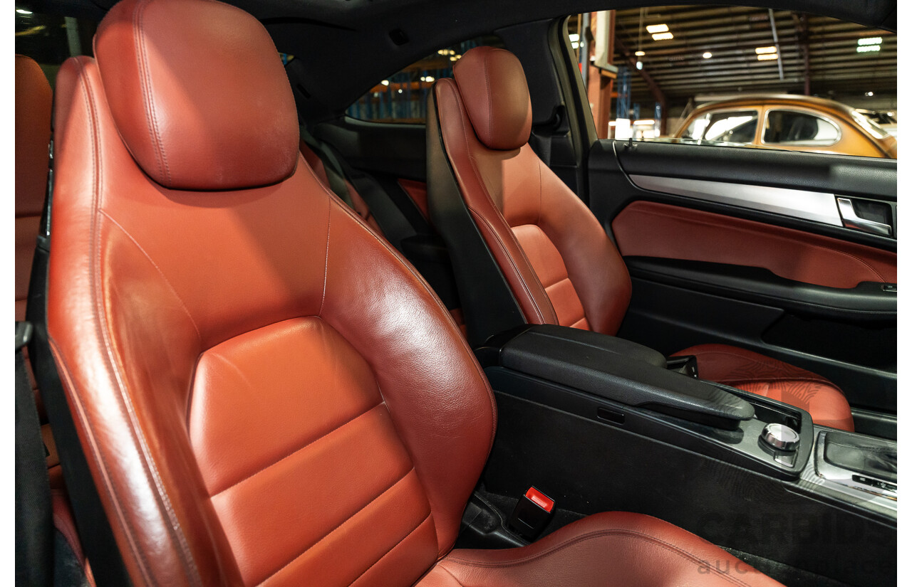 8/2011 Mercedes Benz C250 CDI BE AMG Package W204 MY11 2d Coupe Magnetite Black Metallic Turbo Diesel 2.1L