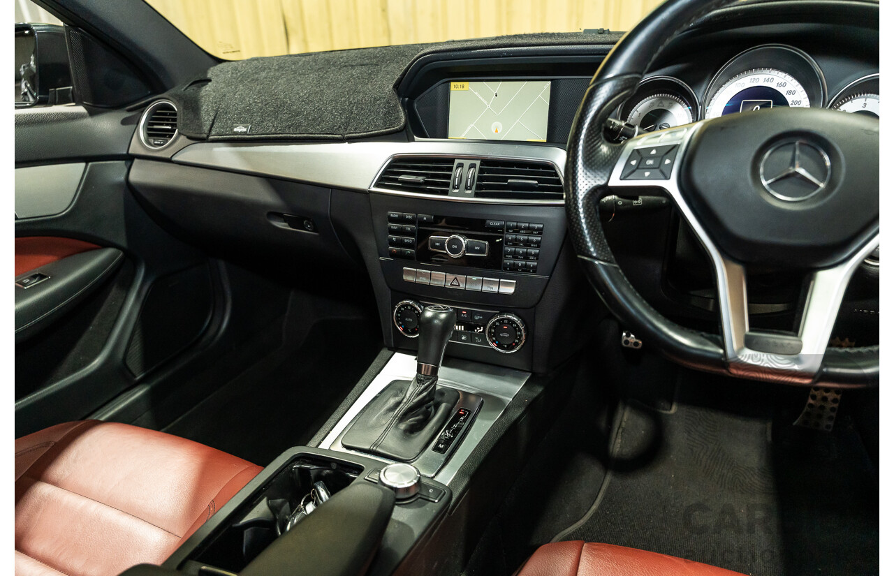 8/2011 Mercedes Benz C250 CDI BE AMG Package W204 MY11 2d Coupe Magnetite Black Metallic Turbo Diesel 2.1L