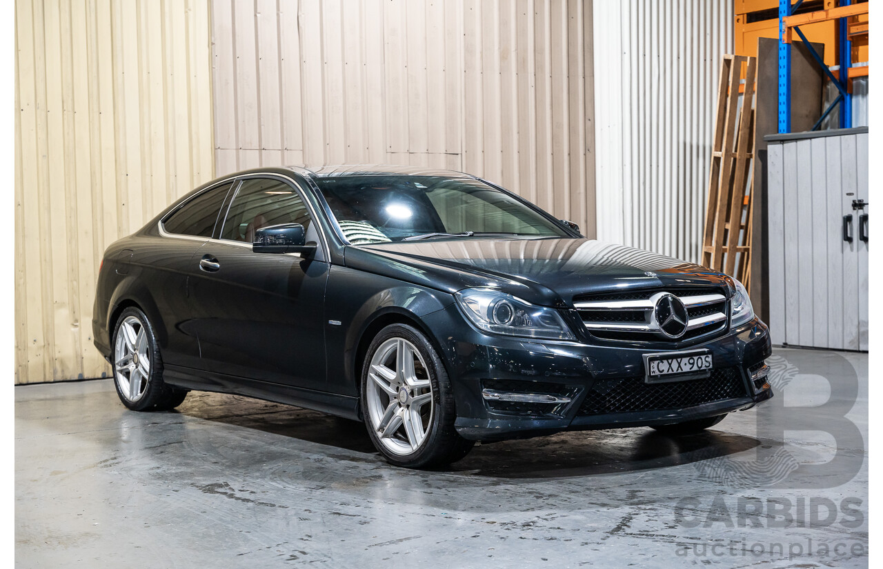 8/2011 Mercedes Benz C250 CDI BE AMG Package W204 MY11 2d Coupe Magnetite Black Metallic Turbo Diesel 2.1L