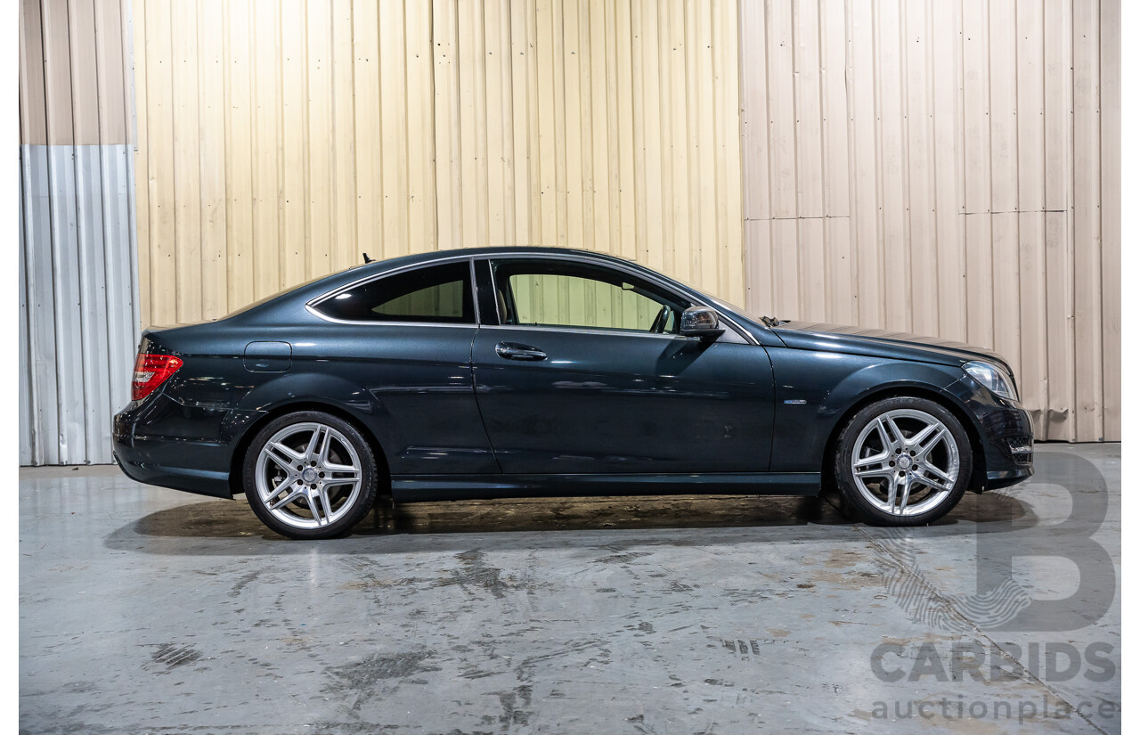 8/2011 Mercedes Benz C250 CDI BE AMG Package W204 MY11 2d Coupe Magnetite Black Metallic Turbo Diesel 2.1L