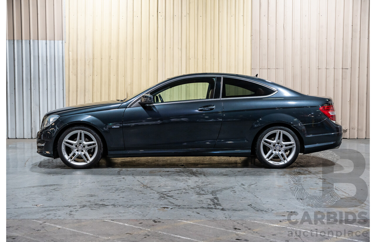 8/2011 Mercedes Benz C250 CDI BE AMG Package W204 MY11 2d Coupe Magnetite Black Metallic Turbo Diesel 2.1L