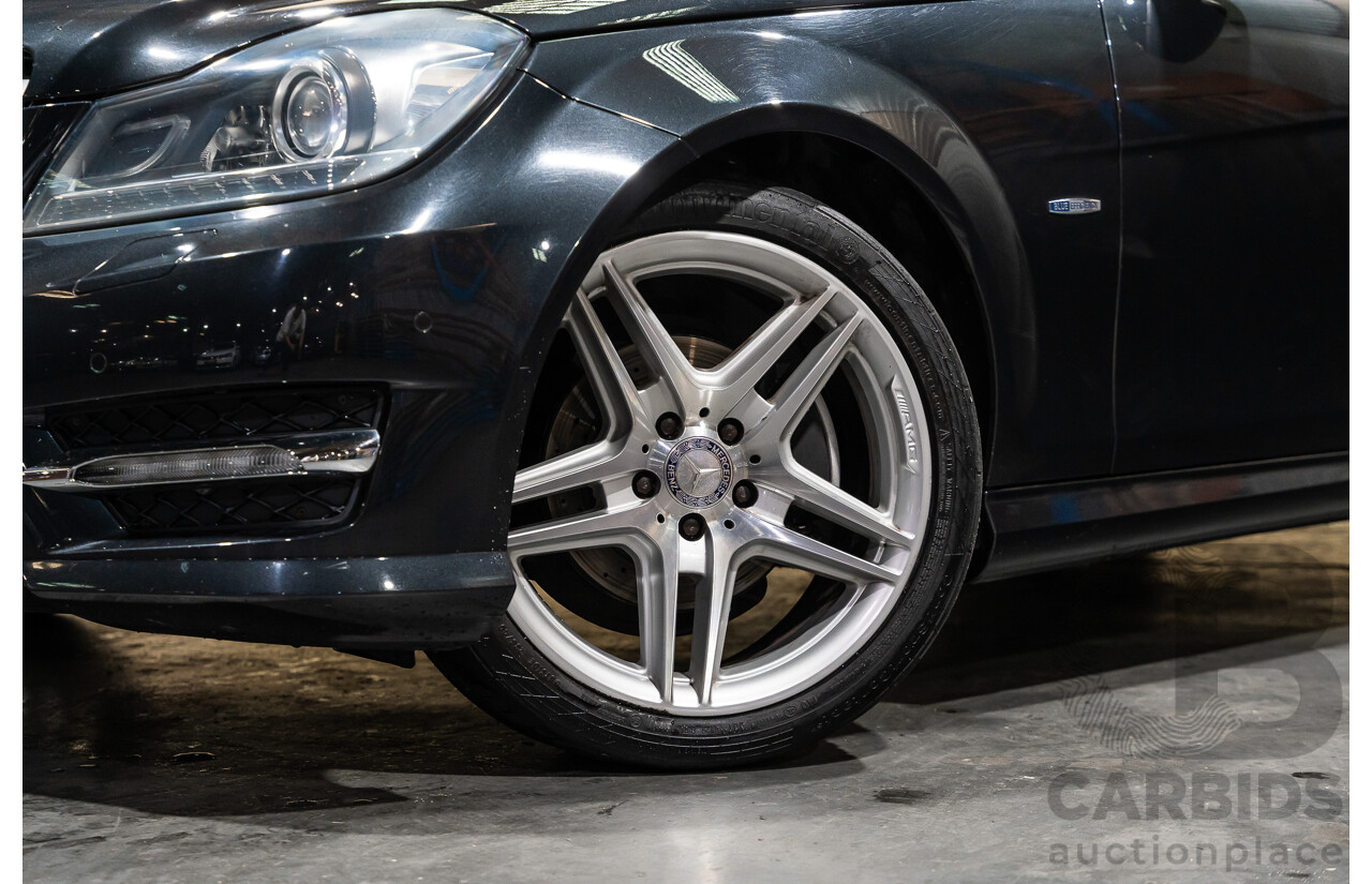 8/2011 Mercedes Benz C250 CDI BE AMG Package W204 MY11 2d Coupe Magnetite Black Metallic Turbo Diesel 2.1L