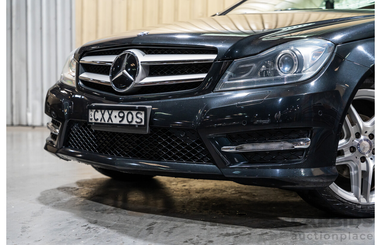 8/2011 Mercedes Benz C250 CDI BE AMG Package W204 MY11 2d Coupe Magnetite Black Metallic Turbo Diesel 2.1L