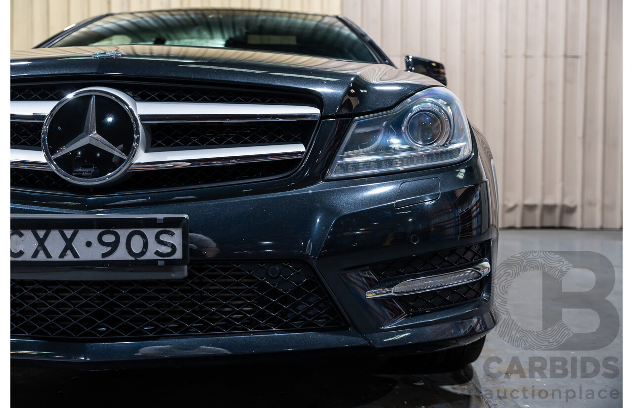 8/2011 Mercedes Benz C250 CDI BE AMG Package W204 MY11 2d Coupe Magnetite Black Metallic Turbo Diesel 2.1L