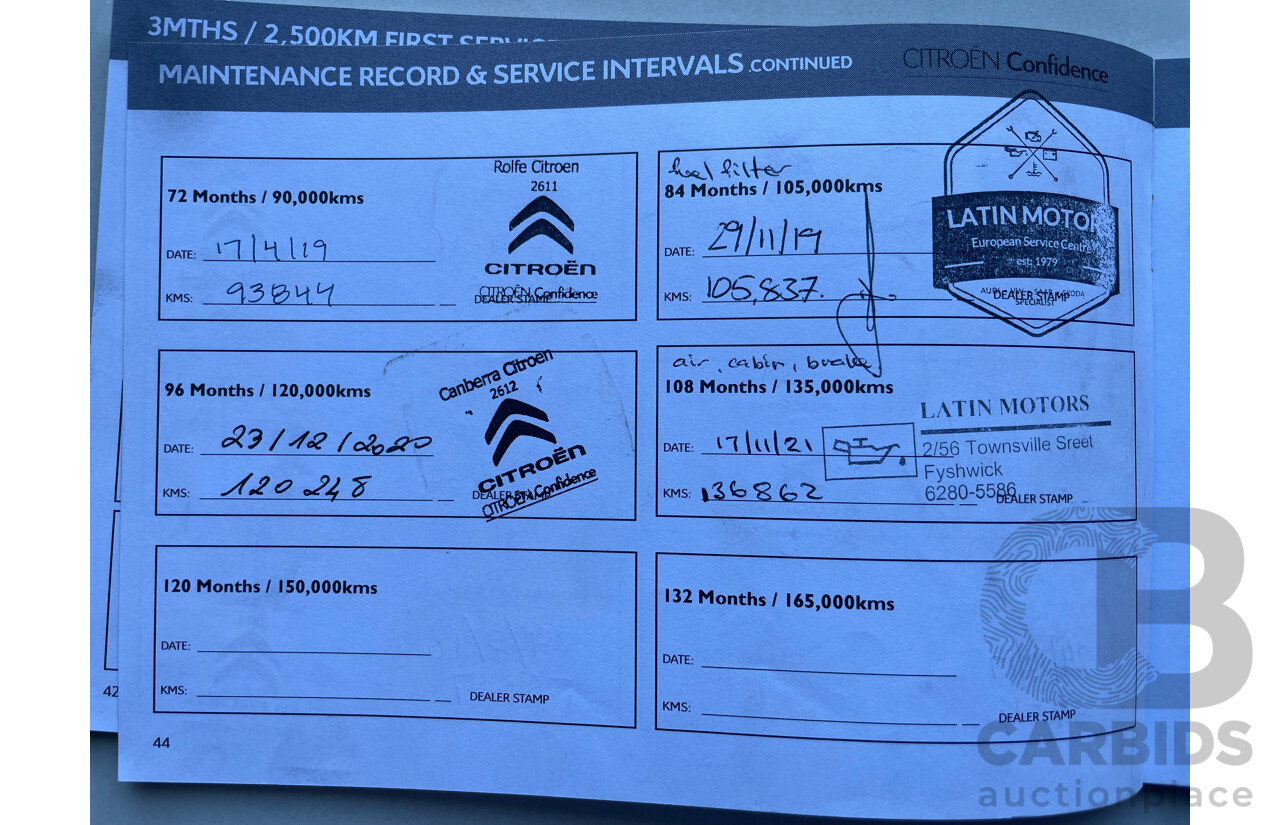 09/2015 Citroen Grand C4 PICASSO EXCLUSIVE FWD B7 MY15 4D Wagon Grey 2.0L