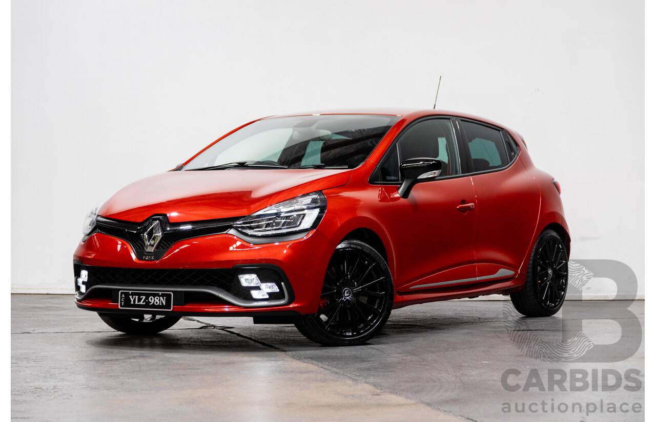 10/2017 Renault Clio RS 200 CUP Premium X98 5d Hatchback Metallic Flame Red Turbo 1.6L