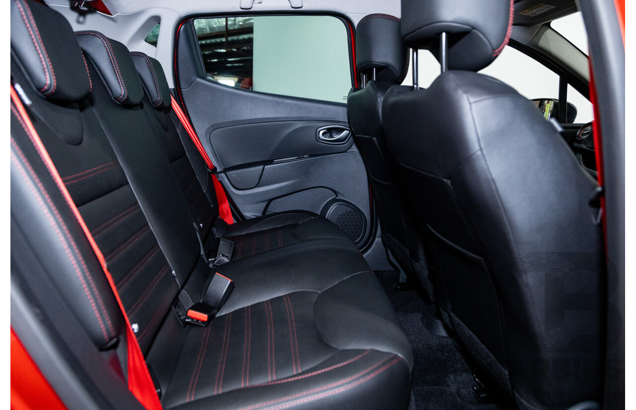 10/2017 Renault Clio RS 200 CUP Premium X98 5d Hatchback Metallic Flame Red Turbo 1.6L