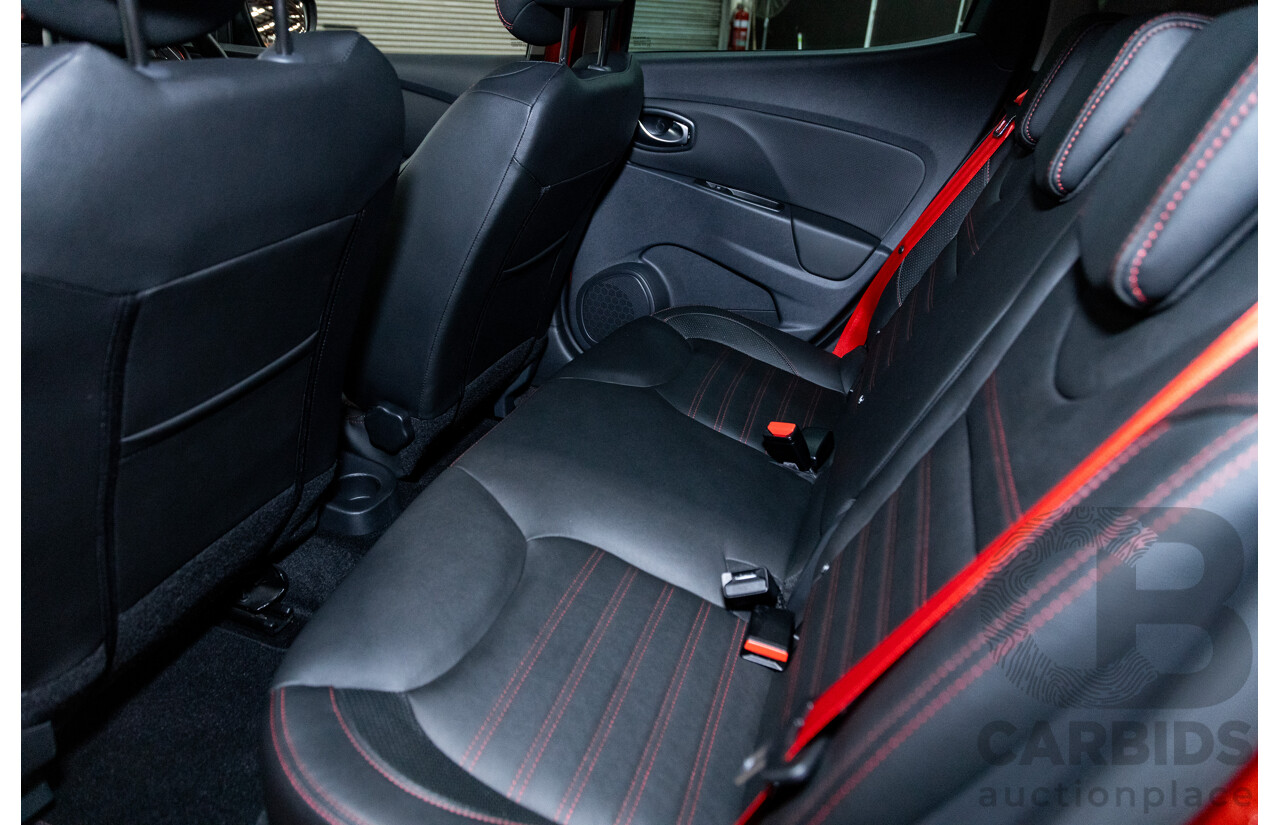 10/2017 Renault Clio RS 200 CUP Premium X98 5d Hatchback Metallic Flame Red Turbo 1.6L