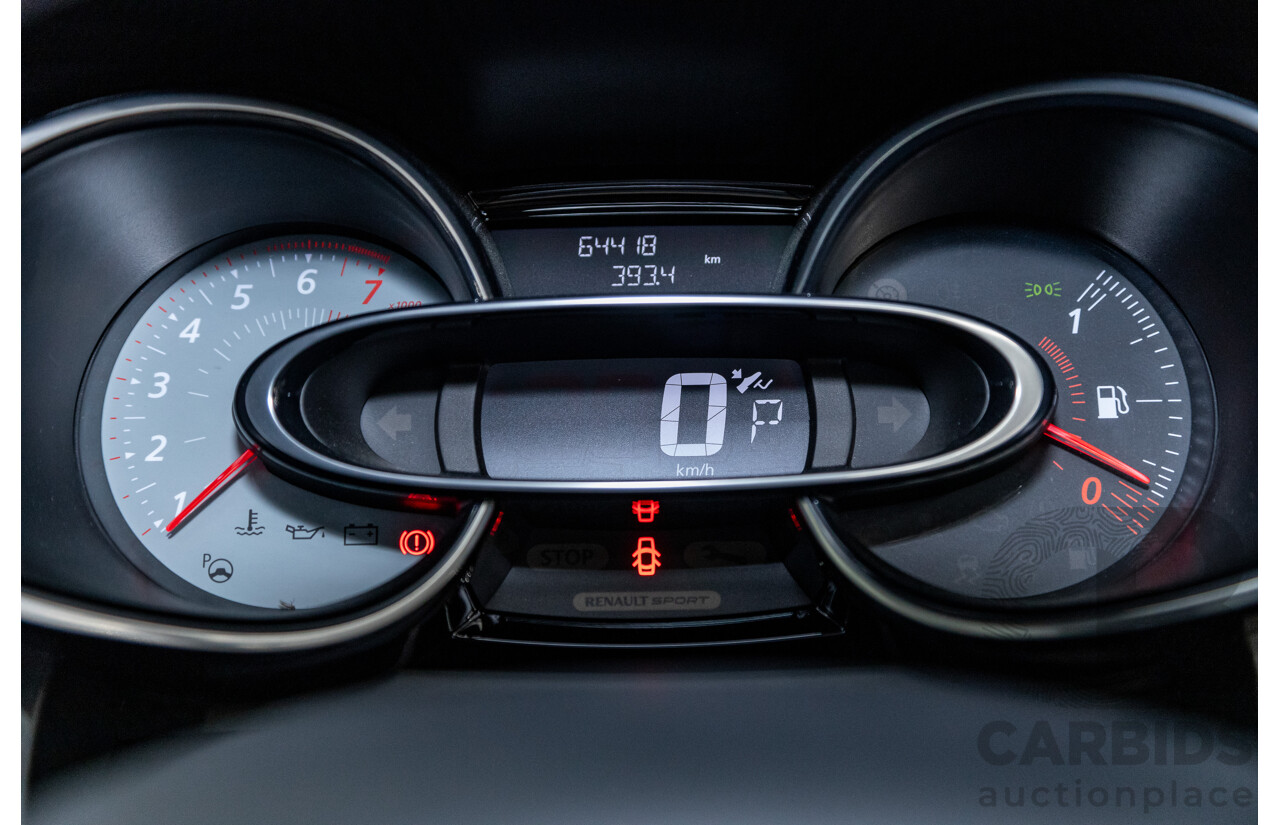 10/2017 Renault Clio RS 200 CUP Premium X98 5d Hatchback Metallic Flame Red Turbo 1.6L