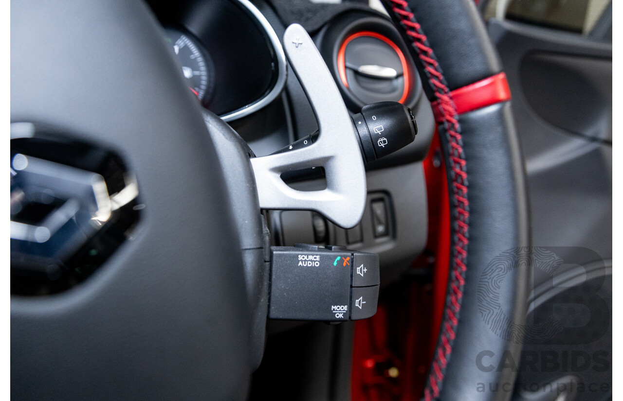 10/2017 Renault Clio RS 200 CUP Premium X98 5d Hatchback Metallic Flame Red Turbo 1.6L