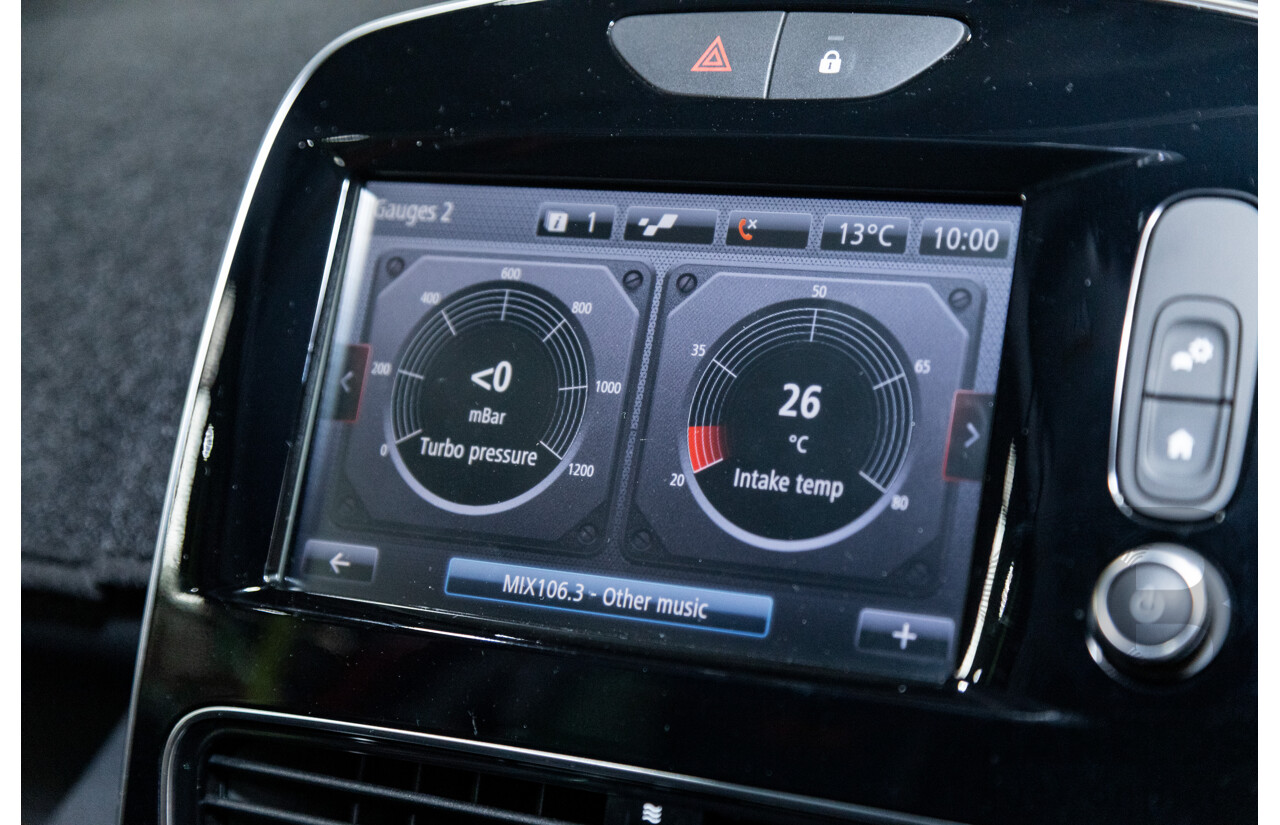 10/2017 Renault Clio RS 200 CUP Premium X98 5d Hatchback Metallic Flame Red Turbo 1.6L