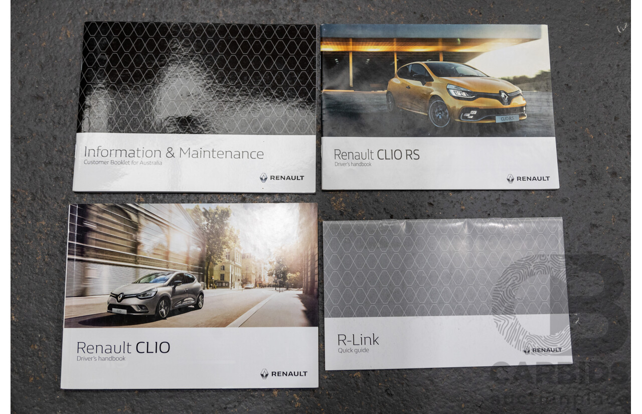 10/2017 Renault Clio RS 200 CUP Premium X98 5d Hatchback Metallic Flame Red Turbo 1.6L