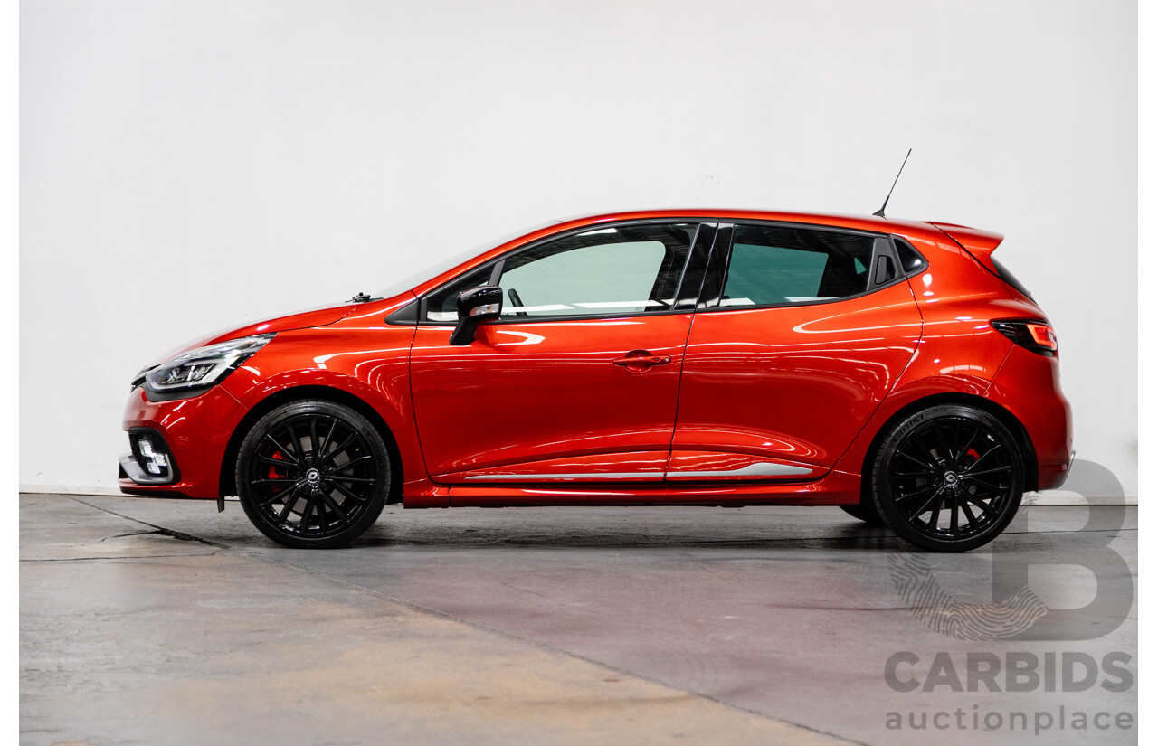 10/2017 Renault Clio RS 200 CUP Premium X98 5d Hatchback Metallic Flame Red Turbo 1.6L