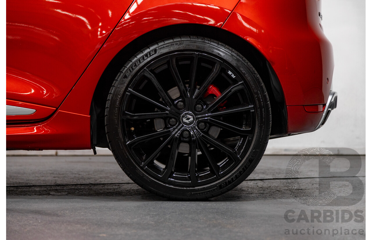 10/2017 Renault Clio RS 200 CUP Premium X98 5d Hatchback Metallic Flame Red Turbo 1.6L