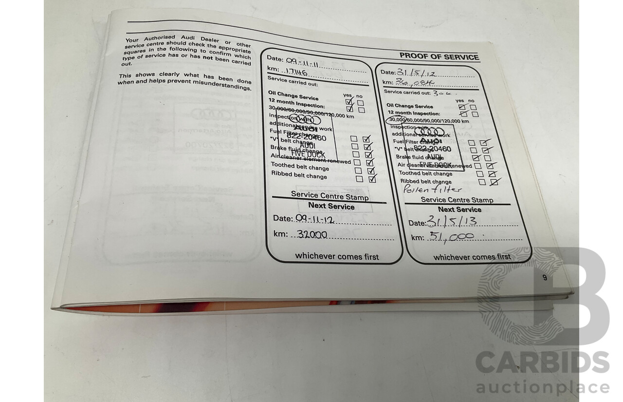 1/2011 Audi Q5 3.0 TDI Quattro (AWD) 8R MY11 4d Wagon Metallic Black Turbo Diesel V6 3.0L