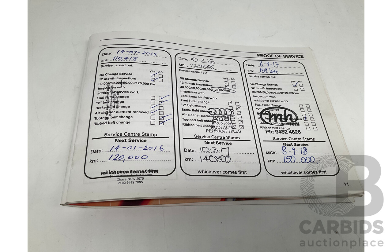 1/2011 Audi Q5 3.0 TDI Quattro (AWD) 8R MY11 4d Wagon Metallic Black Turbo Diesel V6 3.0L