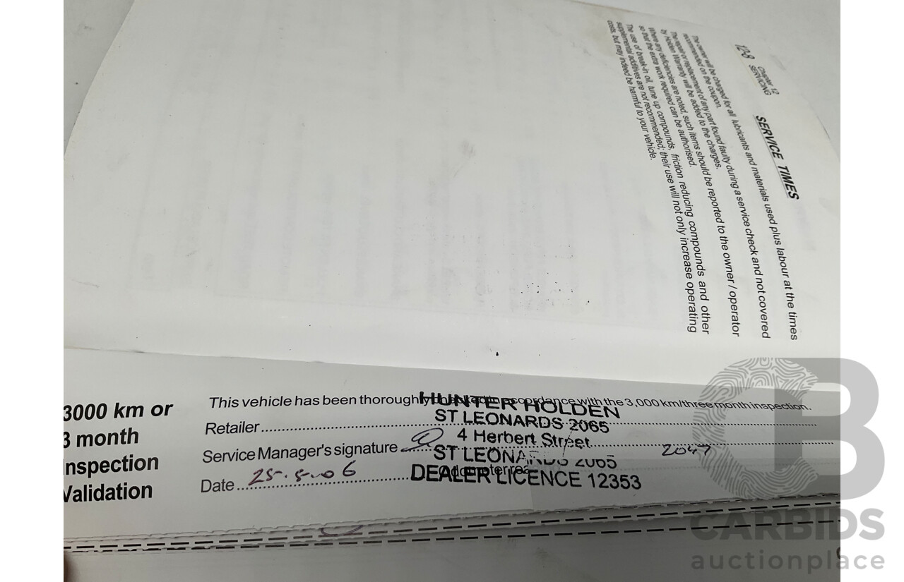 1/2006 Holden Tigra  XC MY06 2d Convertible Metallic Silver 1.8L