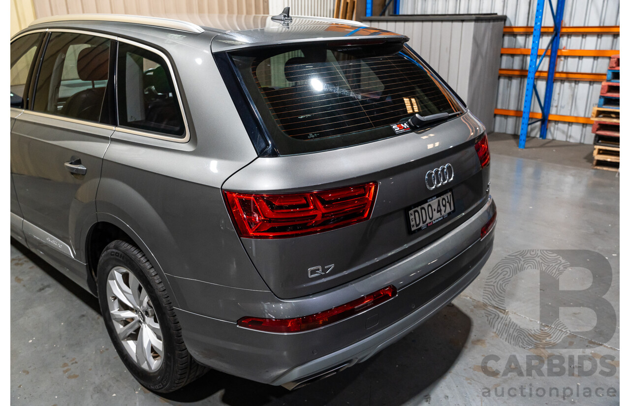 05/2016 Audi Q7 3.0 TDI Quattro (AWD) 4M MY16 Metallic Grey Turbo Diesel 3.0L - 7 Seater
