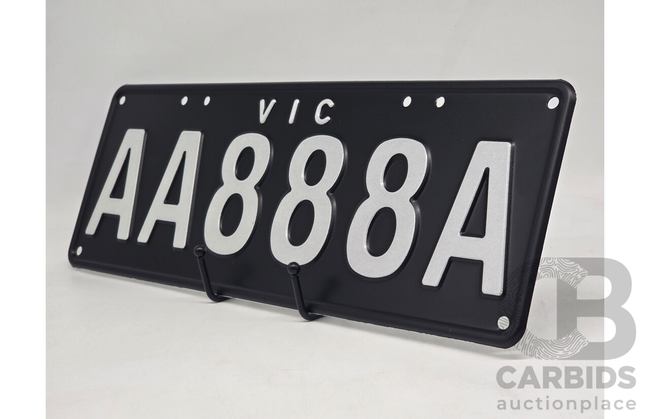 Victorian VIC 6 Character Alpha Numeric Number Plate   AA888A