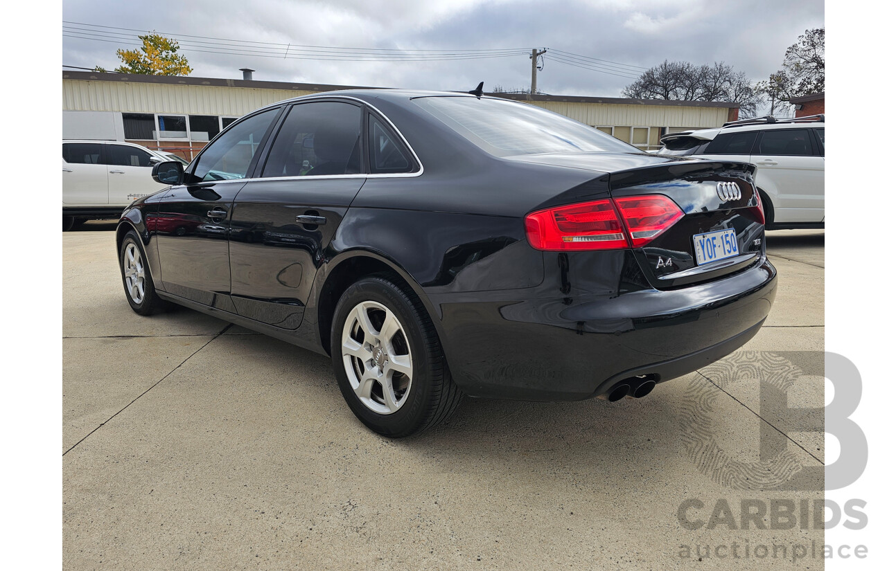 1/2012 Audi A4 1.8 TFSI B8 (8K) MY12 4d Sedan Black 1.8L