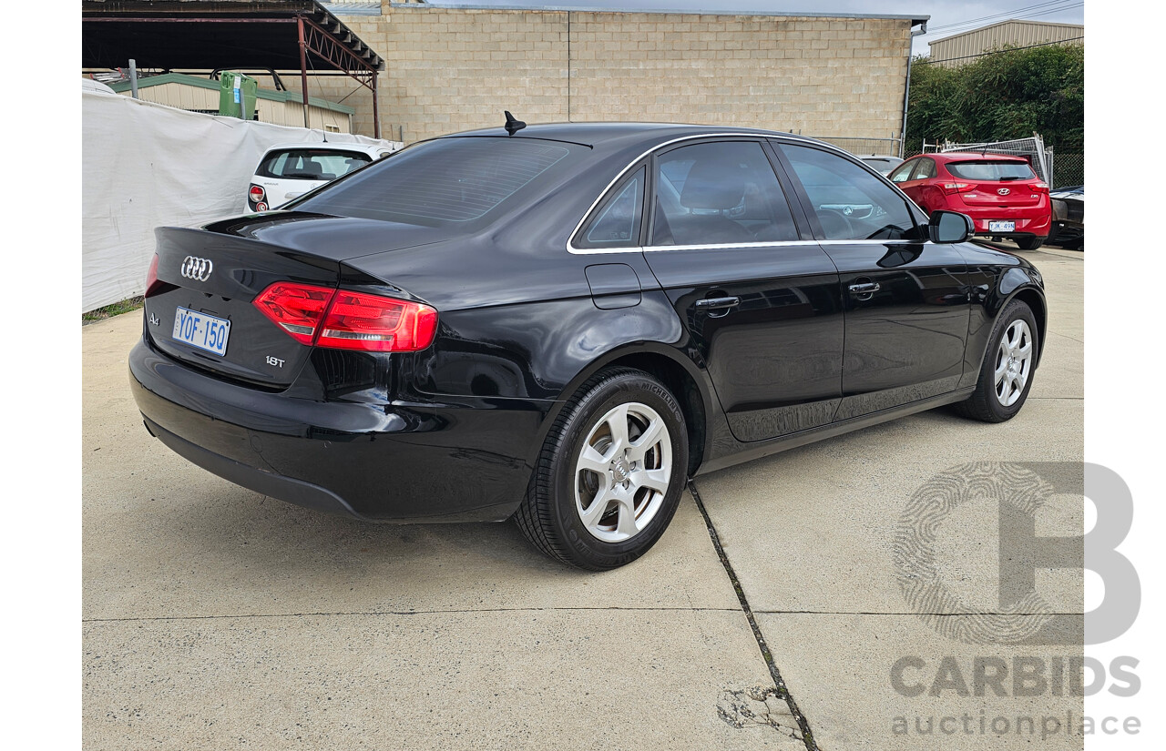 1/2012 Audi A4 1.8 TFSI B8 (8K) MY12 4d Sedan Black 1.8L